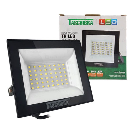 REFLETOR LED SLIM 50W 6500K BIVOLT PRETO - Thony Ferragem