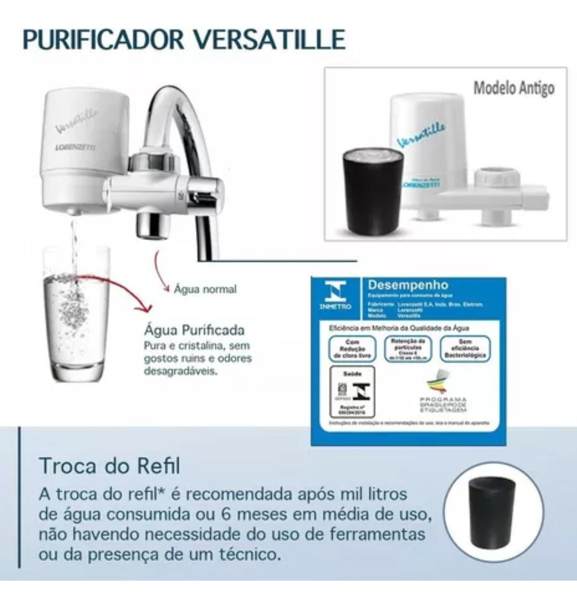 Refil Para Filtro De Torneira Versatille Rt01 - Lo