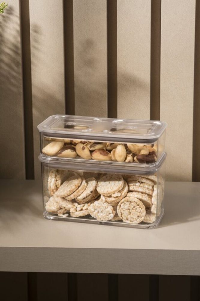 Pote Hermético Retangular  1,3L Cristal Coza
