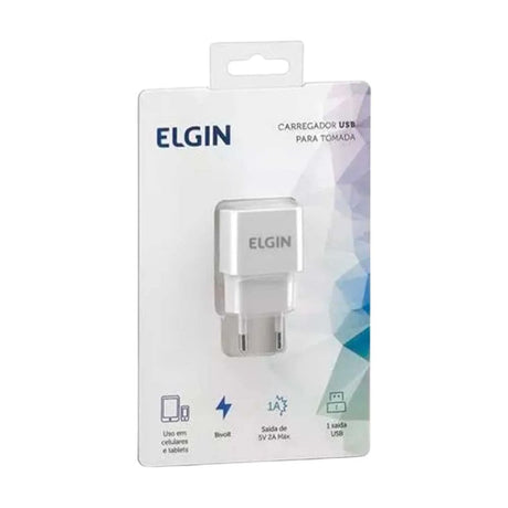 Carregador USB Tomada Bivolt 1A 5W – Elgin - Thony Ferragem