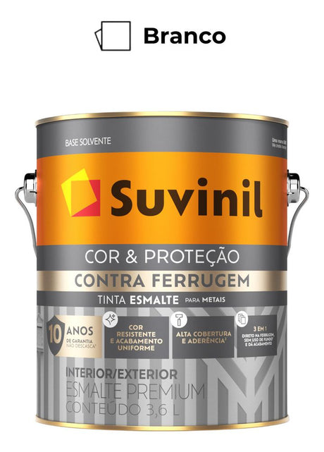 Tinta Esmalte Contra Ferrugem Branco 3,6l Suvinil - Thony Ferragem