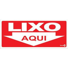 Placa Lixo Aqui 13x30cm - Thony Ferragem