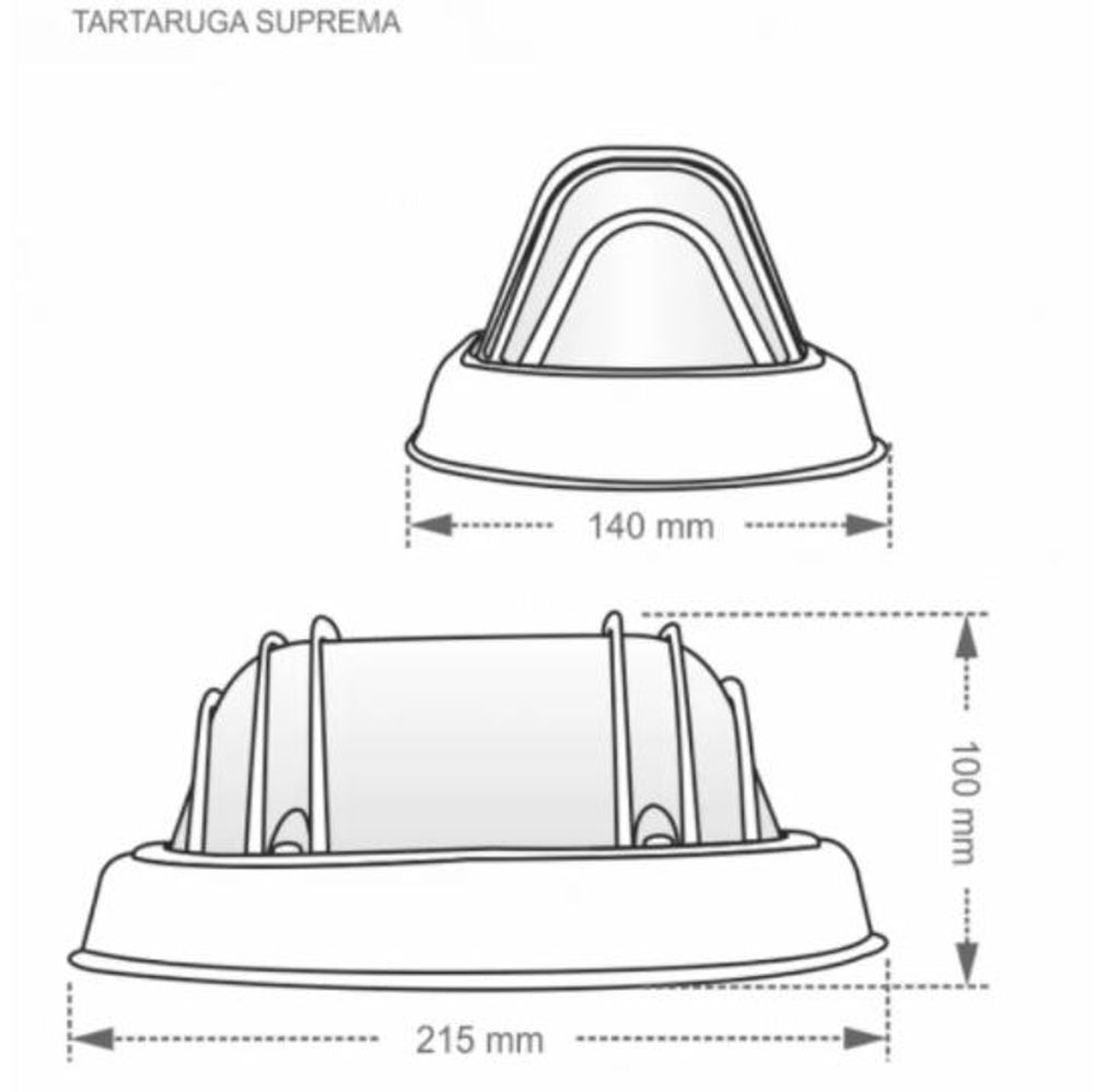 Tartaruga Suprema E27 Zinco Nobre Branco - Thony Ferragem