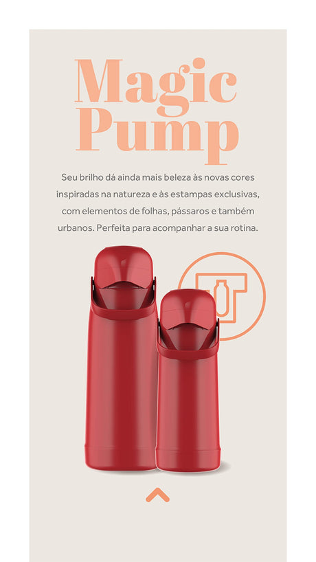 Garrafa Termica Pressao  Inter 1l Magic Pump Termolar - Thony Ferragem