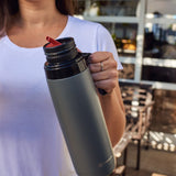 Garrafa Termica R-evolution Rolha Dupla Ação 1l Chumbo Termolar - Thony Ferragem