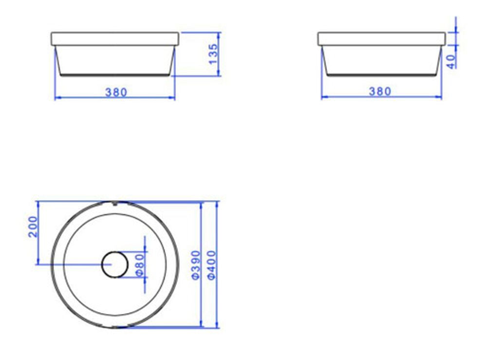 Cuba Sobrepor Deca 40x40 L.22040.17 Redonda Branca Cor Branco - Thony Ferragem