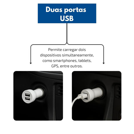 Carregador Veicular 12v Com 2 Saidas Usb Elgin - Thony Ferragem