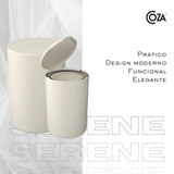 Lixeira para Bancada 1L Bege Serene Coza - Thony Ferragem