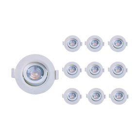KIT 10  SPOT LED EMBUTIR  REDONDO 5W 6500K - Thony Ferragem