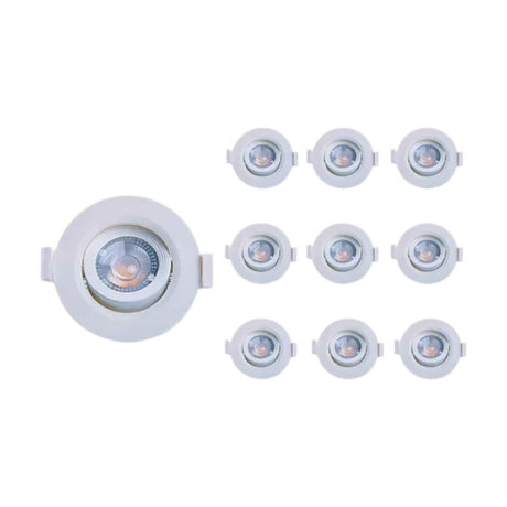 KIT 10  SPOT LED EMBUTIR  REDONDO 5W 6500K - Thony Ferragem