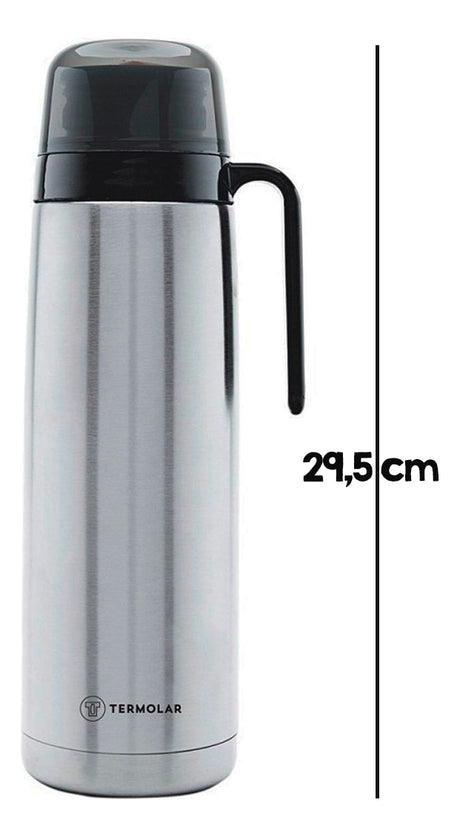 Garrafa Termica R-evolution Rolha Dupla Ação 1l Inox Termolar - Thony Ferragem