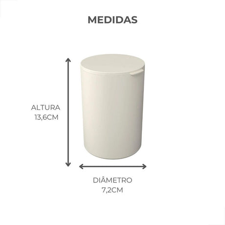 Lixeira para Bancada 1L Bege Serene Coza - Thony Ferragem