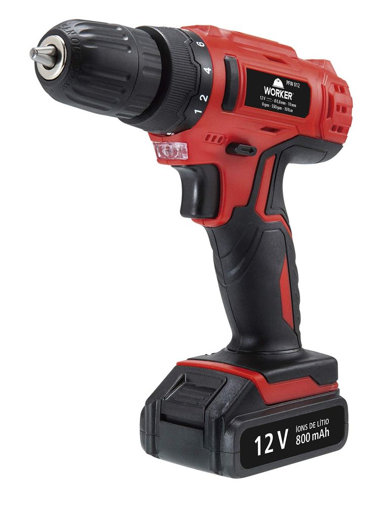 PARAFUSADEIRA/FURADEIRA A BATERIA KIT13 PCS 12V - Thony Ferragem