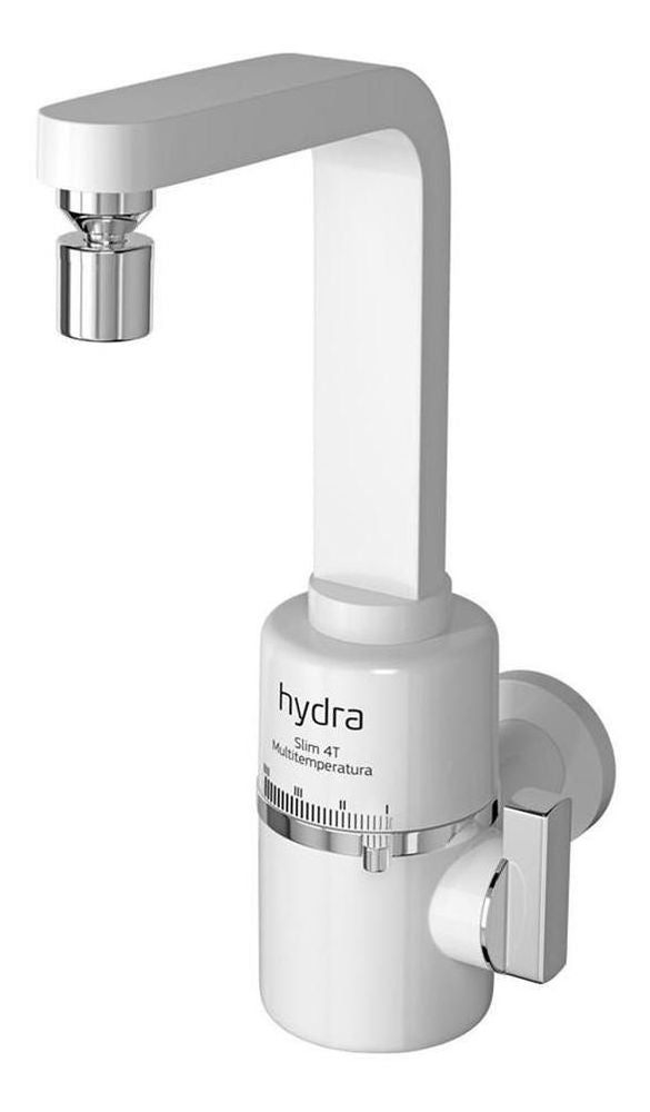 Torneira Elétrica Slim 4t P/ Parede 5500w Branca 220v Hydra