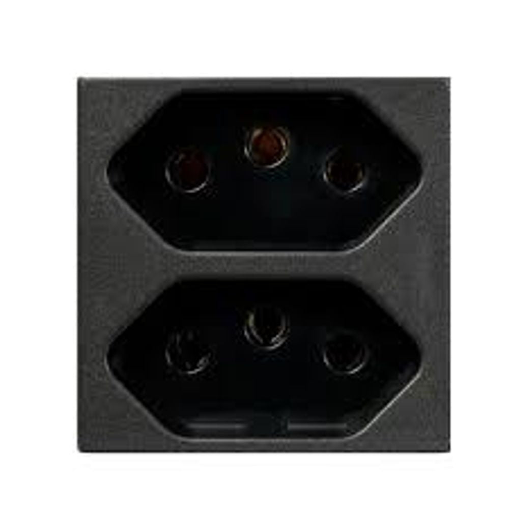 Modulo Tomada Duplex 20a Carbono Revita - Thony Ferragem