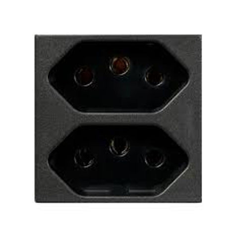 Modulo Tomada Duplex 20a Carbono Revita - Thony Ferragem