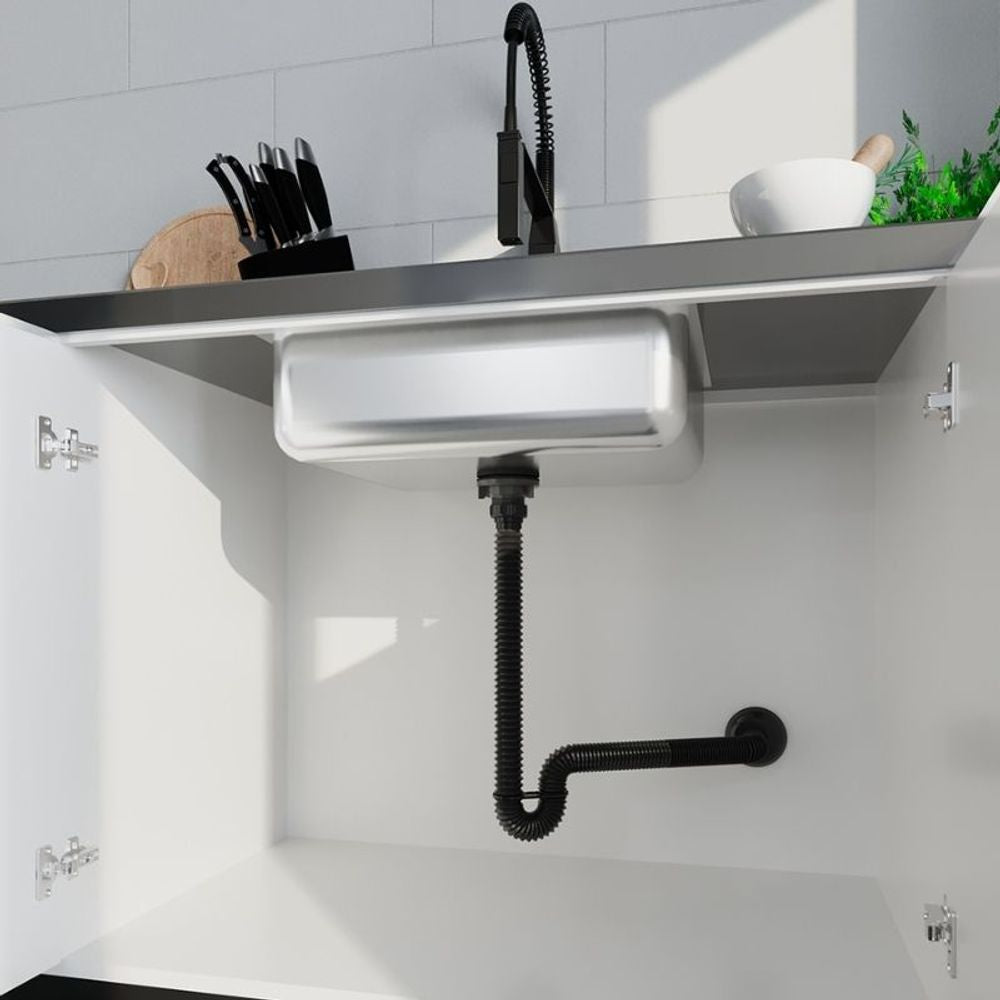 SIFAO TUBO EXTENSIVO 1,1M  BLACK C/ SUPORTE - Thony Ferragem