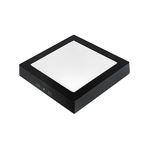 Painel Led Quadrado Sobrepor 18W Bivolt Preto Lux Taschibra