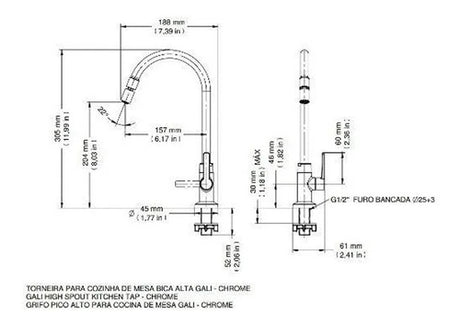 Torneira De Cozinha Convencional Gali 008013 Docol - Thony Ferragem