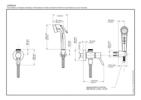 Ducha Higienica Com Registro E Derivação Lóggica Docol - Thony Ferragem
