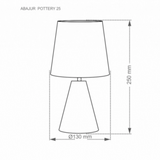 Abajur Ceramica Pottery E27 25cm  Preto Taschibra - Thony Ferragem