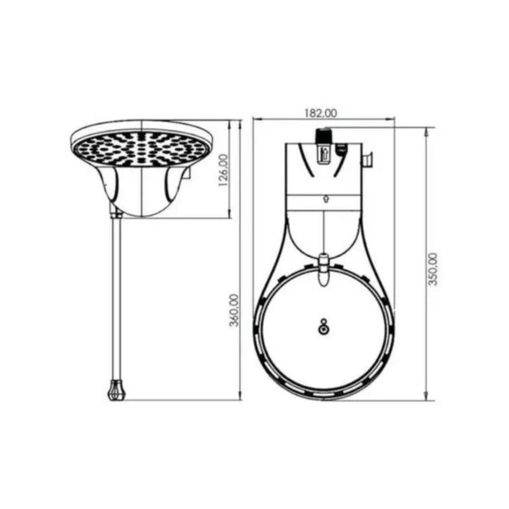 Ducha Moment Eletrônica 5500W 127V Branco Zagonel
