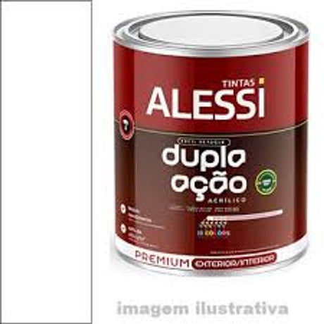 Tinta Acrílica Fosca Dupla Ação Branco 0,9L – Alessi - Thony Ferragem