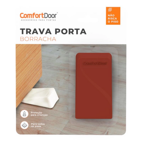 Trava Porta Borracha Marrom - Thony Ferragem