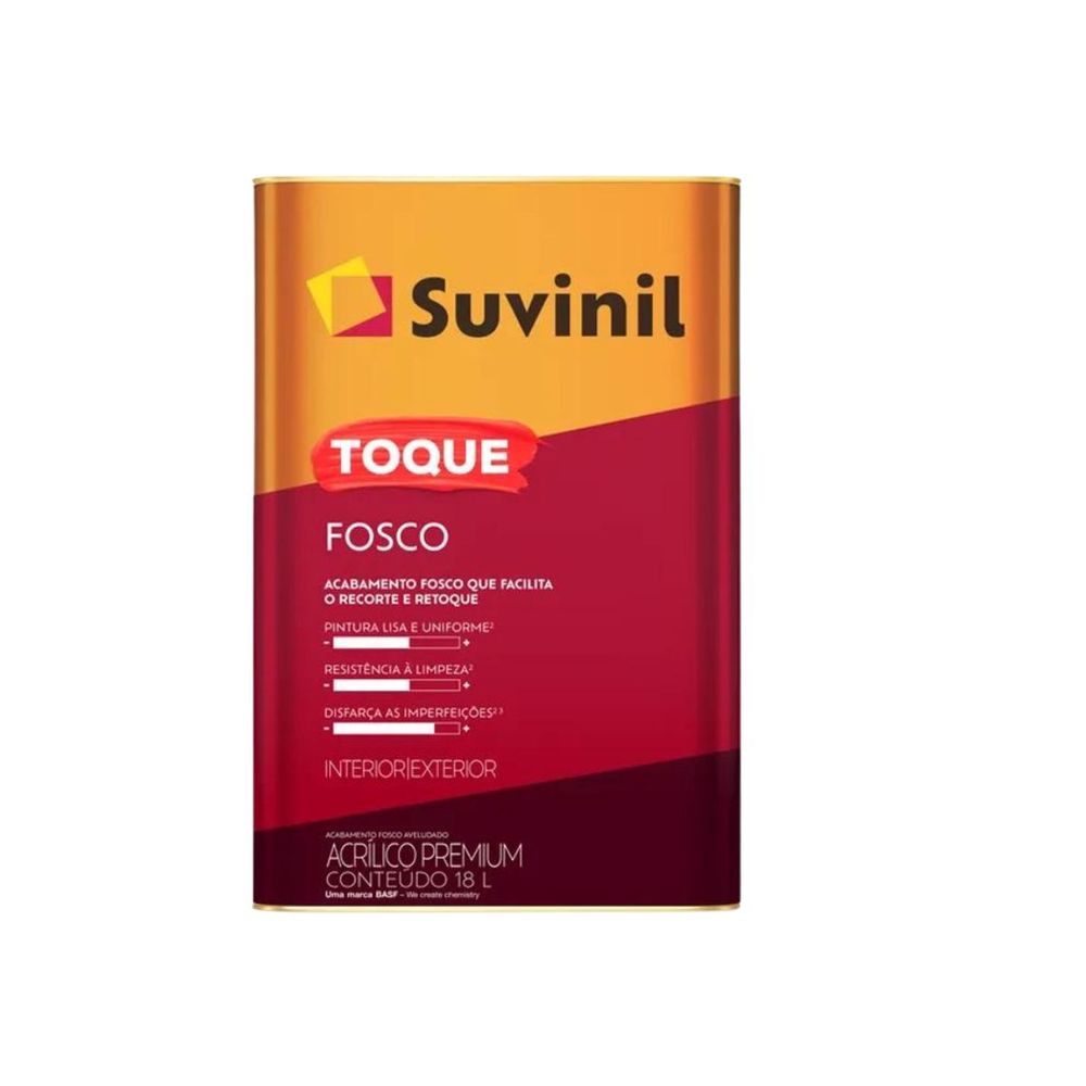 Tinta Acrílica Toque Fosco Branco 18L Suvinil