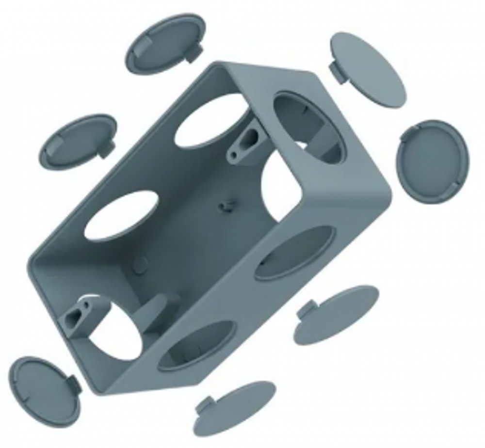 Caixa Condulete Cinza 7 Entr 1" Inpol - Thony Ferragem