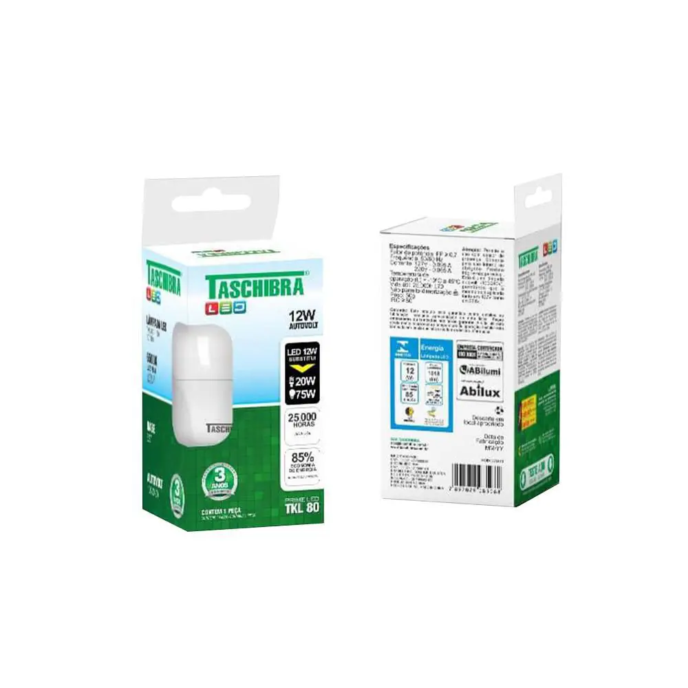 Lampada Led Bulbo Tkl 80 12w 6500k Taschibra - Thony Ferragem