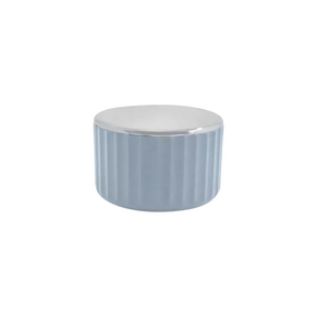 Porta Algodao Cotonete Groove  Azul Glacial OU - Thony Ferragem