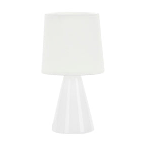 Abajur Ceramica Pottery E27 25cm Branco Taschibra - Thony Ferragem