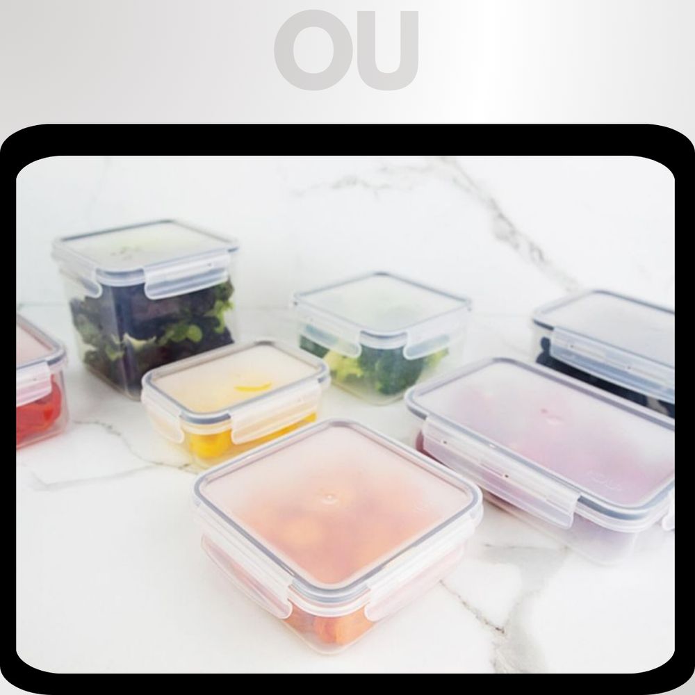 Pote Click Quadrado 800ml Chumbo OU