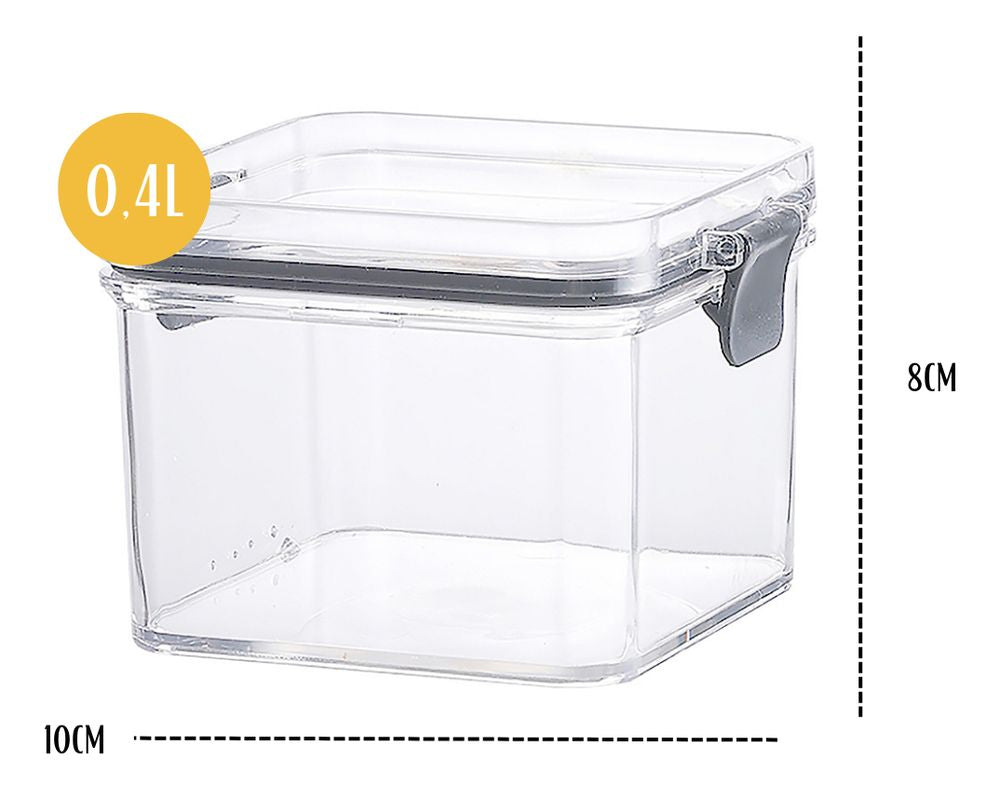 Pote Lock  0,4 L Cristal Coza