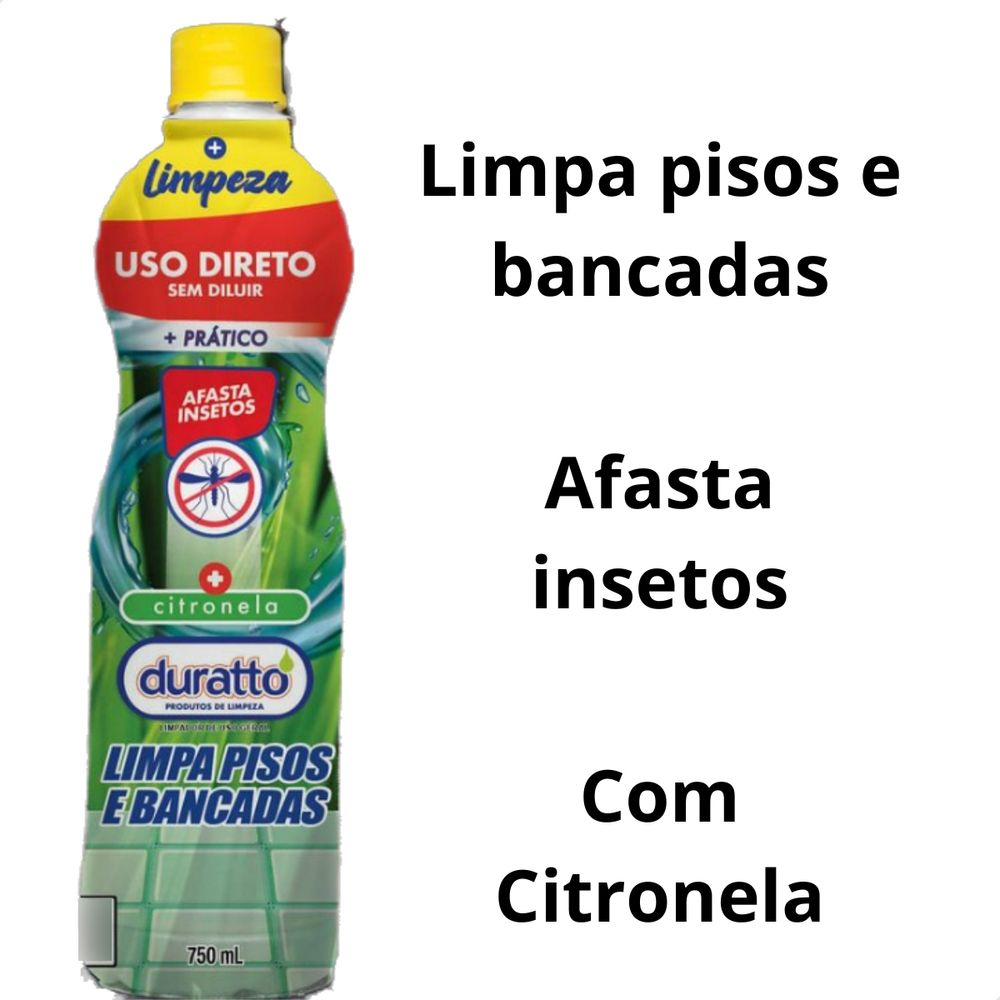 Limpador Pisos E Bancadas Afasta Mosquito Citronela Duratto