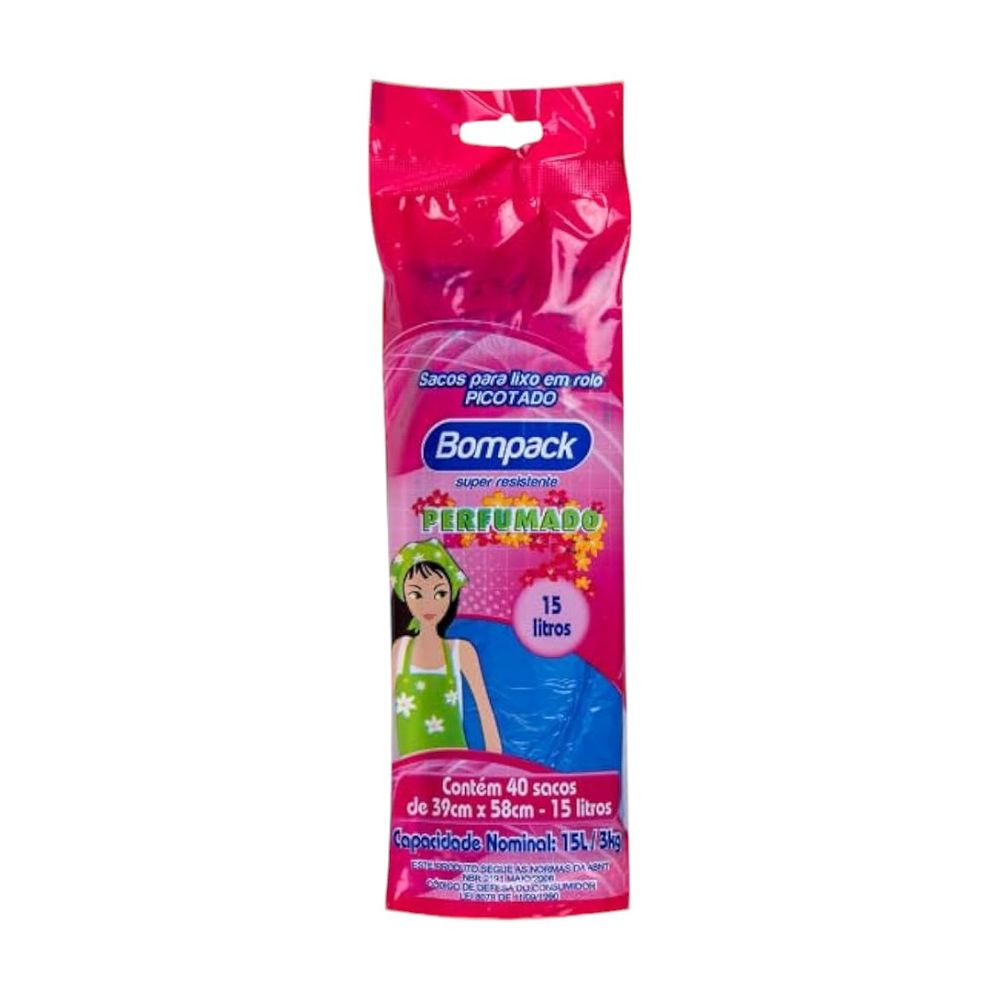 Saco De Lixo Moca Perfumado 15l  Bompack - Thony Ferragem