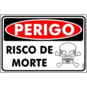 Placa Perigo Risco De Morte 30x20cm - Thony Ferragem