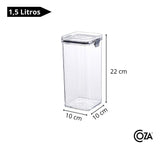 Pote Lock  1,5 L Cristal Coza - Thony Ferragem