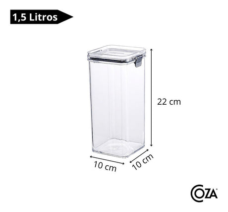 Pote Lock  1,5 L Cristal Coza - Thony Ferragem