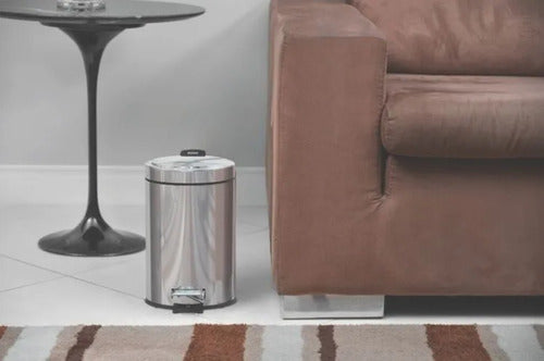 Cesto De Lixo De Aço Inoxidável Pedal 12L Tramontina
