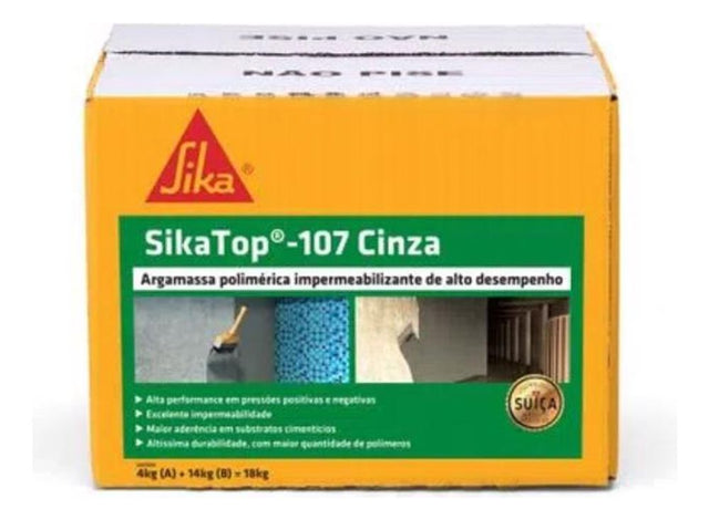 Sikatop 107 Caixa 18kg Cinza - Thony Ferragem