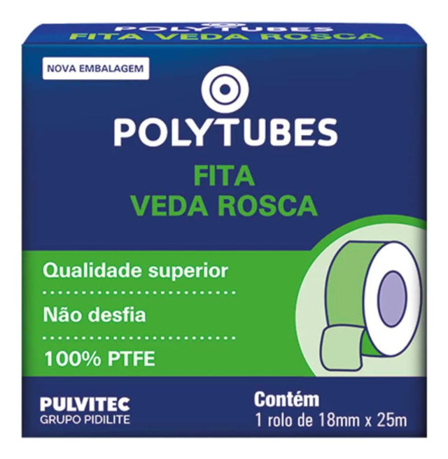 Fita Veda Rosca 18mm X 25m Pulvitec - Thony Ferragem