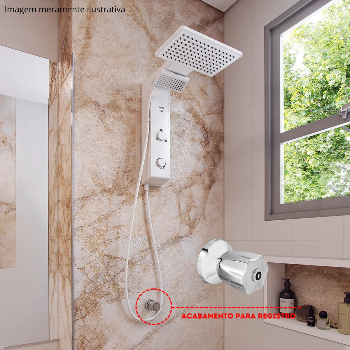 Acabamento Registro 1/2" - 3/4" - 1"  Prata C5 Deca - Thony Ferragem