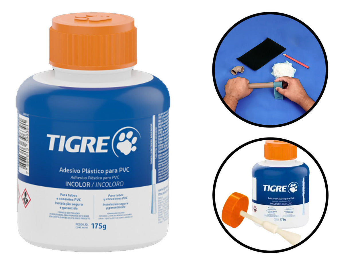 Adesivo Plastico Pvc Incolor 175g C/ Pincel Tigre - Thony Ferragem
