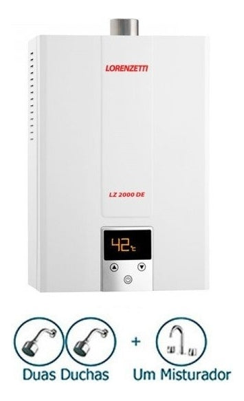 Aquecedor Água a Gás LZ 2000DE Digital GLP 20L Lorenzetti