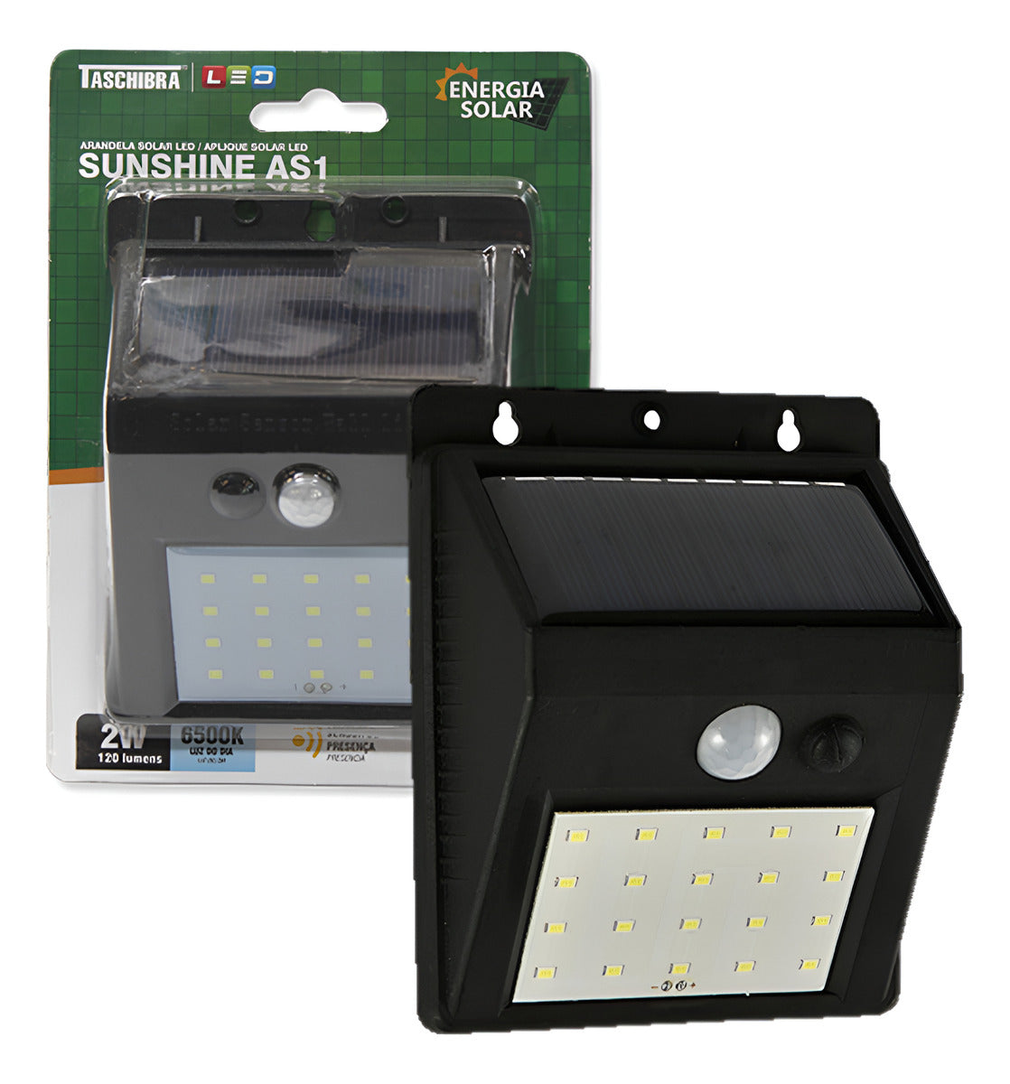 Arandela Solar Sunshine As1 Led 2w 6500k Taschibra - Thony Ferragem