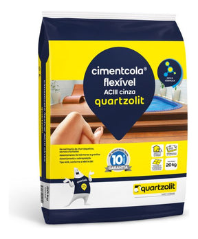 Cimentcola AC3 Cinza 20kg Quartzolit - Thony Ferragem