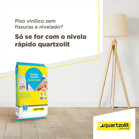 Argamassa Nivela Rapido Cinza 20kg  Quartzolit - Thony Ferragem