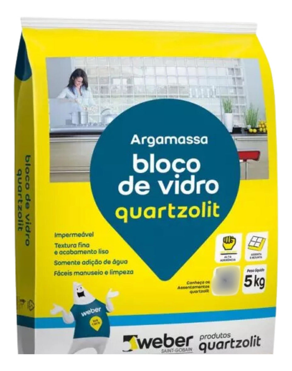 Assentamento Bloco De Vidro 5kg Quartzolit - Thony Ferragem